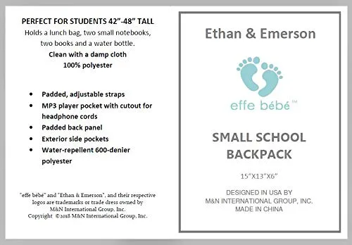 Ethan & Emerson School Backpack, Navy Shuttle (Small)
