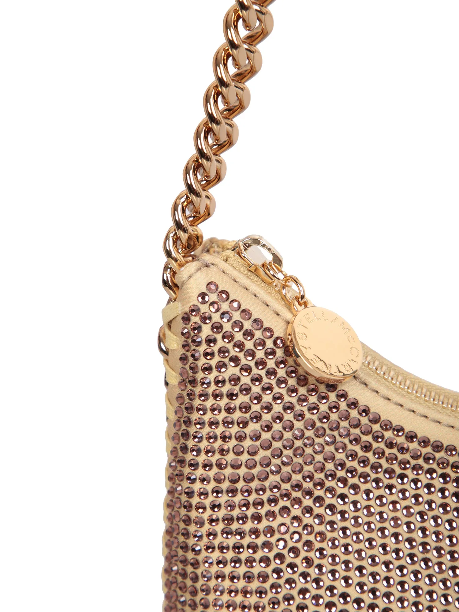 Falabella gold zip bag