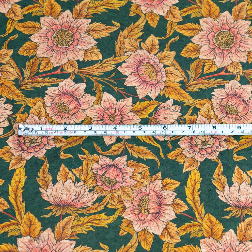 Floral Elegance Cork Fabric COF-541