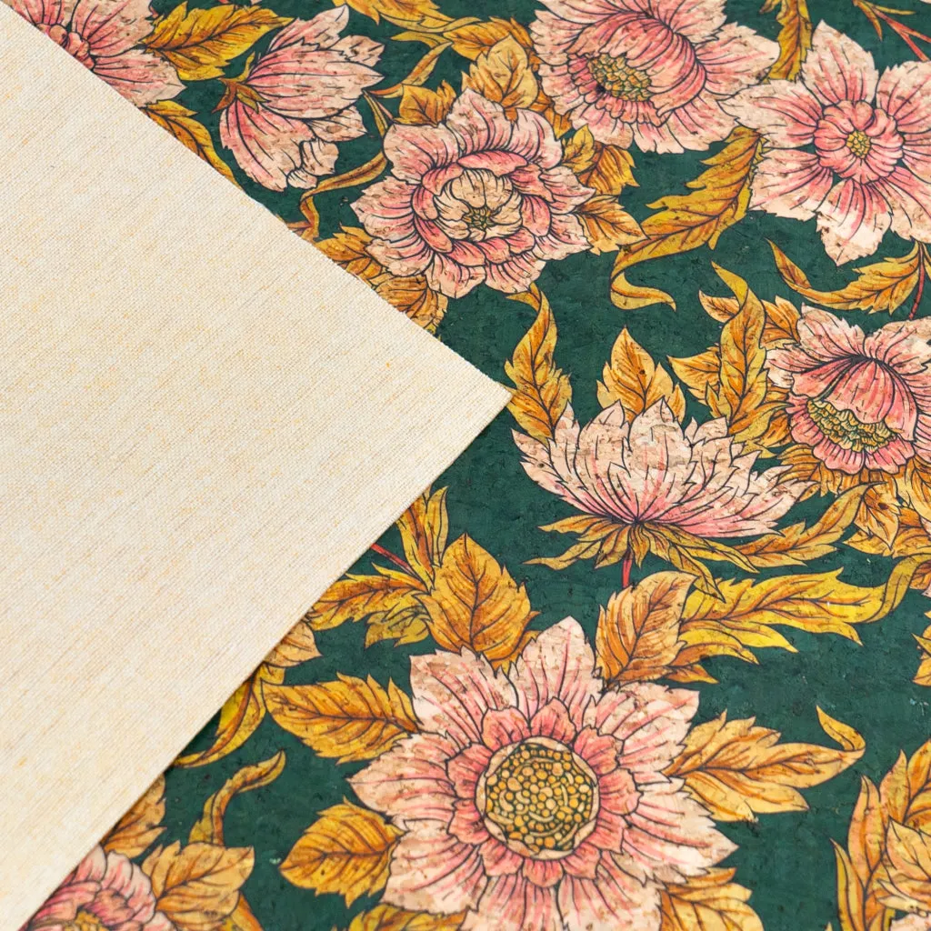 Floral Elegance Cork Fabric COF-541