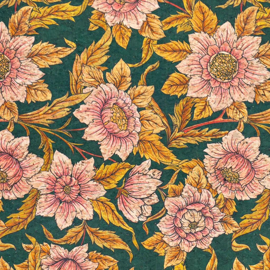 Floral Elegance Cork Fabric COF-541