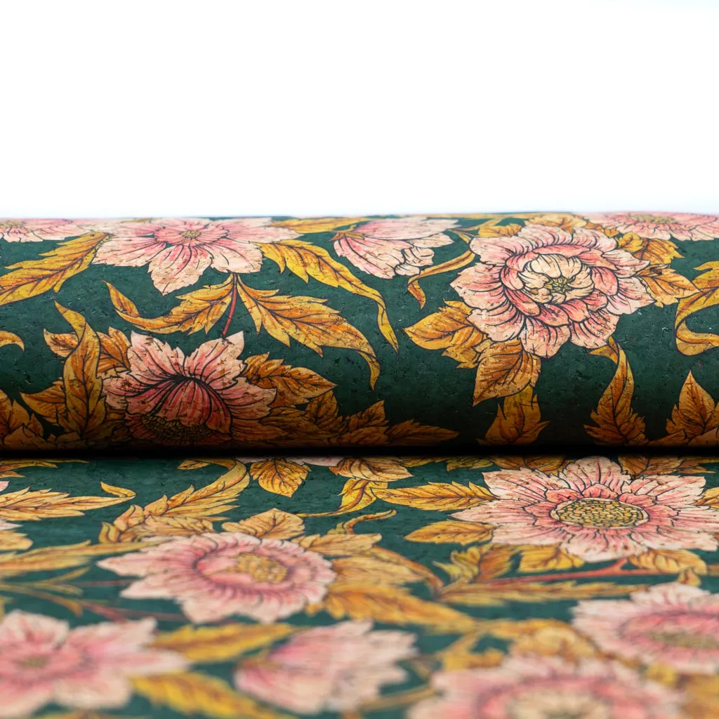 Floral Elegance Cork Fabric COF-541