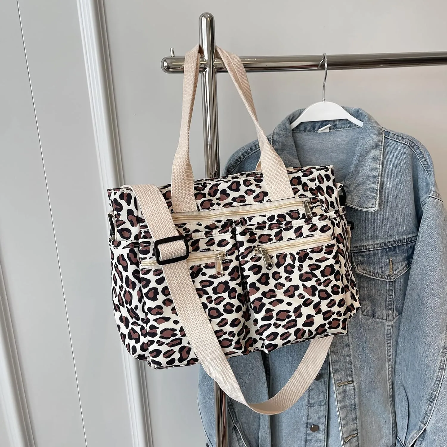 FOTN Cherry Tote Bag for Women, Everyday Work Tote,Large CanvasTote Purse with Multiple Pockets for Travel Daily Use