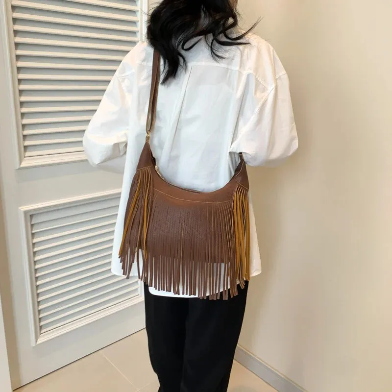 Fringe Boho Hobo Bag