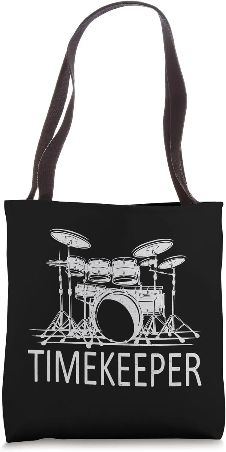 Funny Drummer Percussionist Drumming Timing Timekeeper Tote Bag