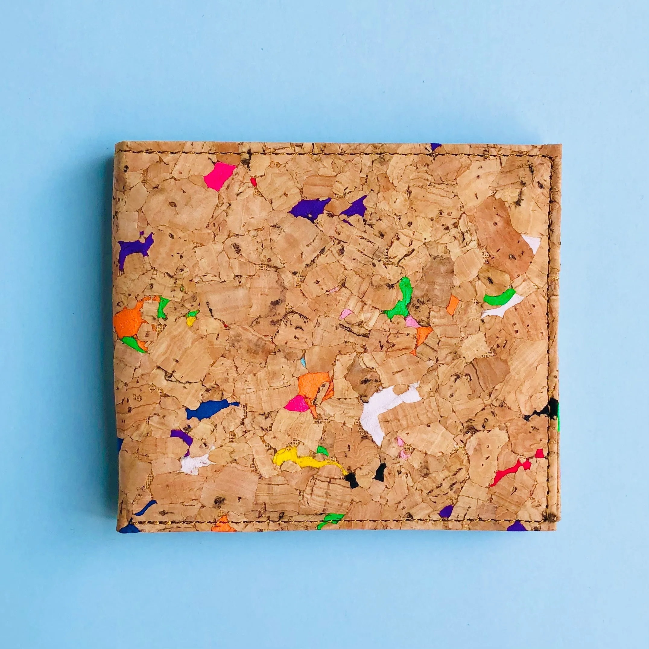 Gilly Bi-Fold Cork Wallet in Vivid