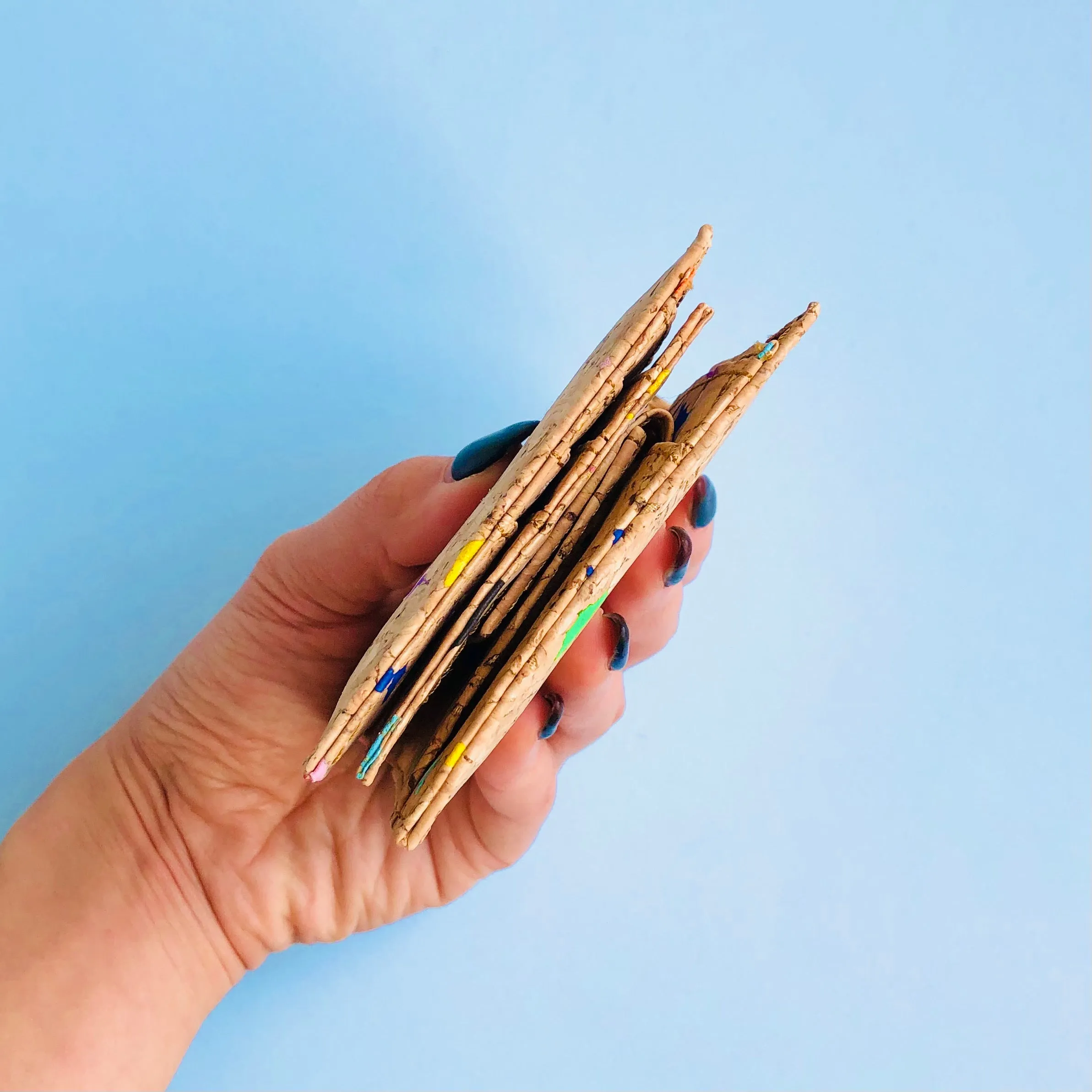 Gilly Bi-Fold Cork Wallet in Vivid