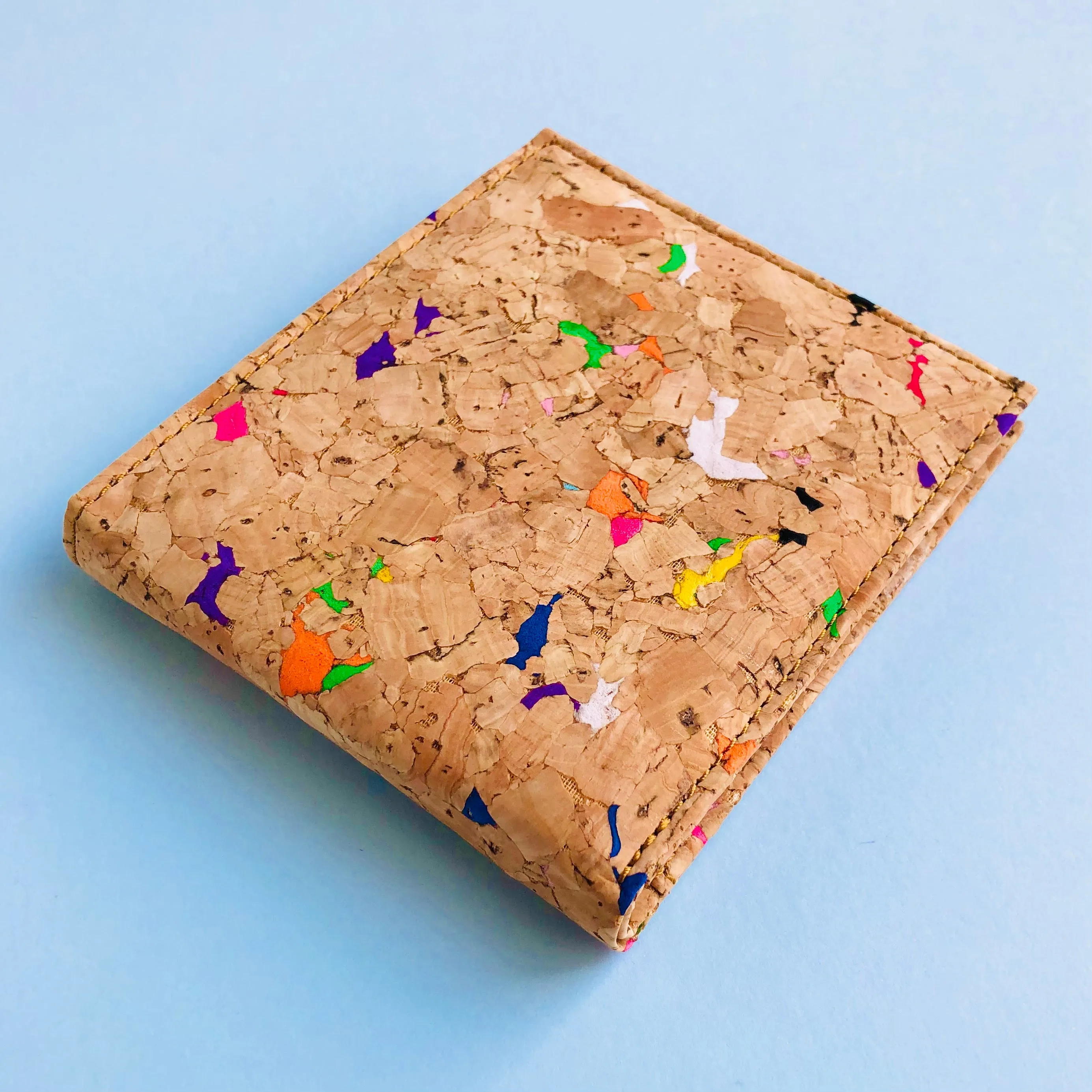 Gilly Bi-Fold Cork Wallet in Vivid