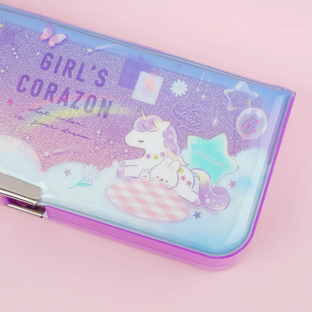 Girl's Corazon Unicorn Double-Sided Pen Case