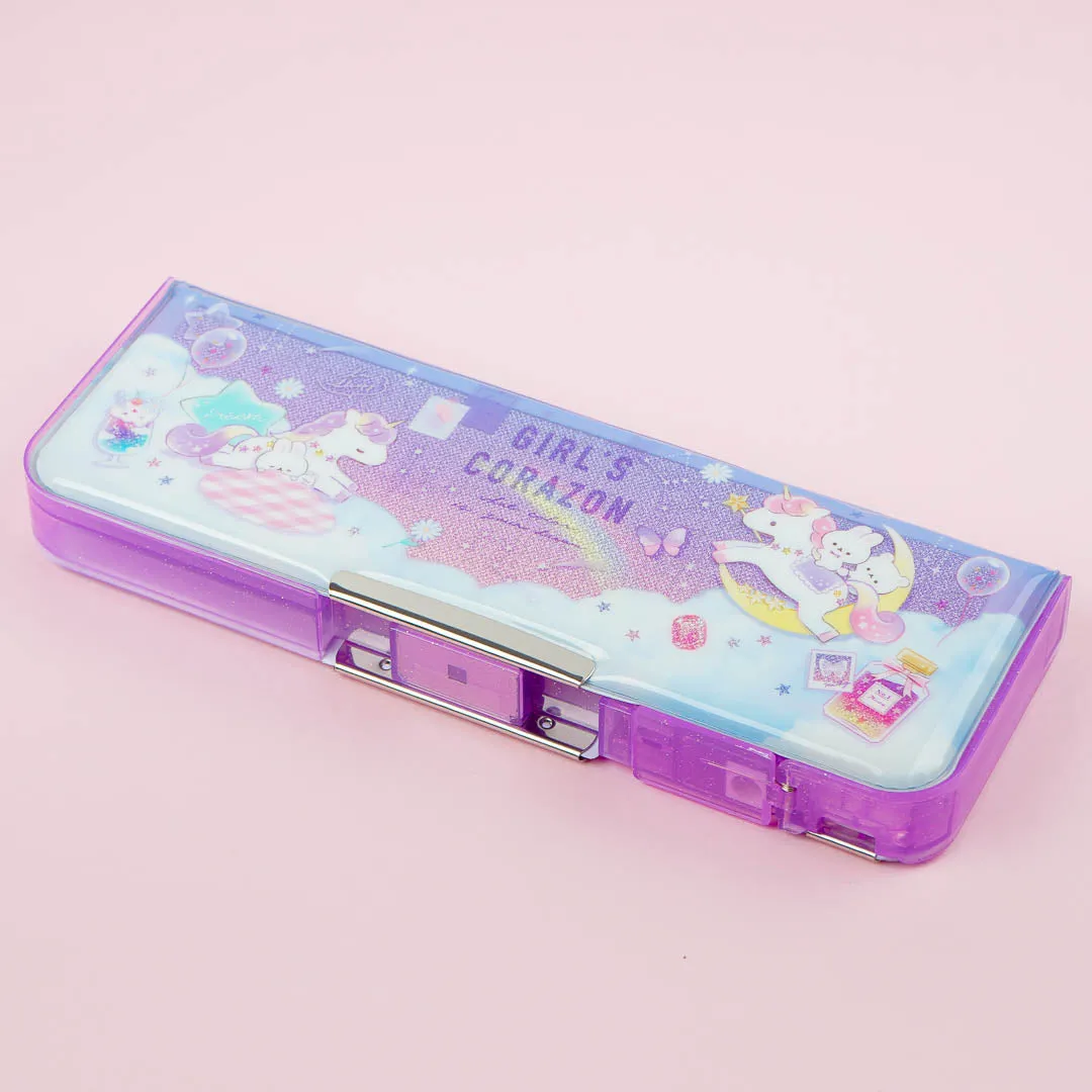 Girl's Corazon Unicorn Double-Sided Pen Case