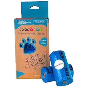 Giving Paws Earth Friendly Poop Bags 8 rolls / 120 bags