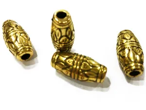 Golden Tube Plastic Bead (24x10 mm)