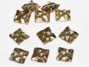 Golden Uneven Designer Plastic Beads -22 mm