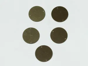 Gray Circular Plastic Beads - 22 mm