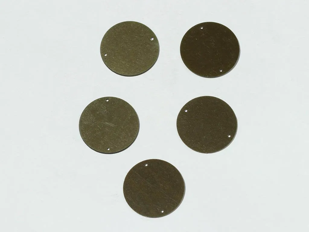 Gray Circular Plastic Beads - 22 mm