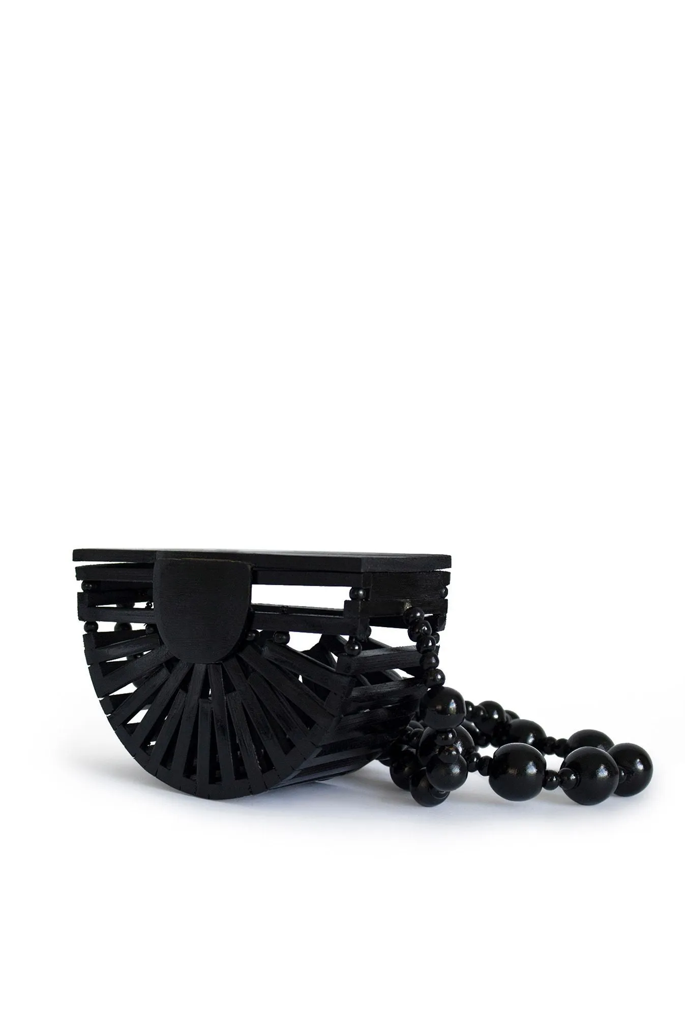 Half-Moon Bamboo Crossbody - Black