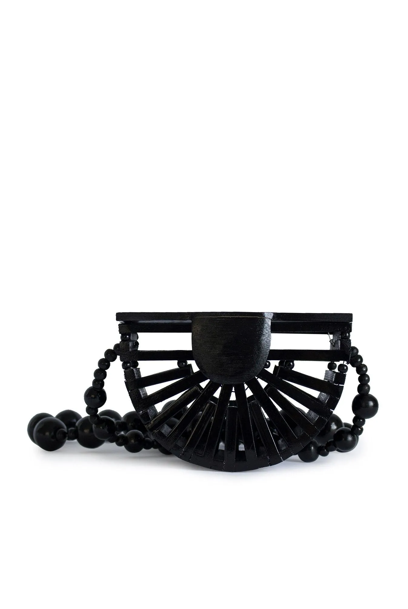 Half-Moon Bamboo Crossbody - Black
