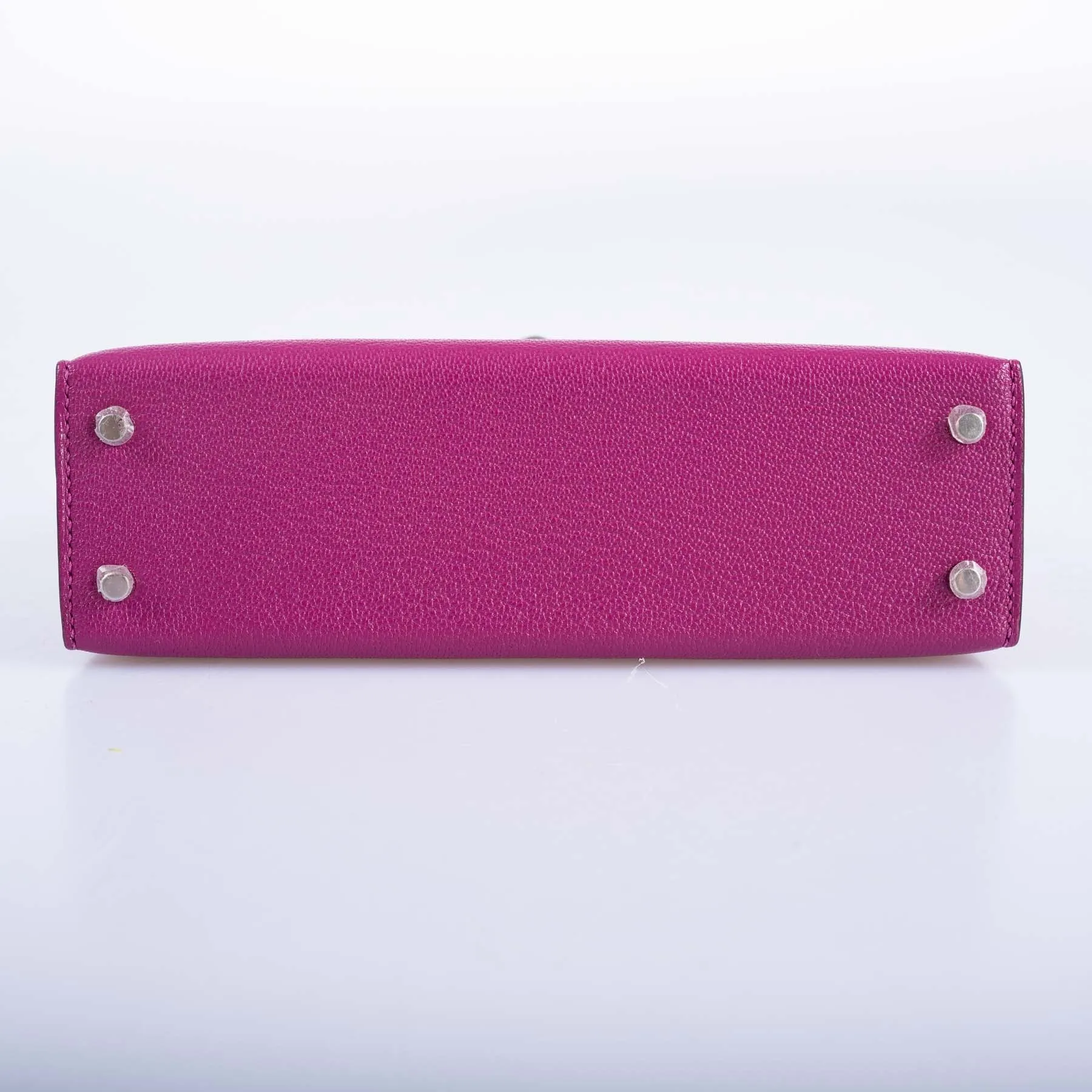Hermès Kelly 20 Mini II Sellier Rose Pourpre Chevre Leather Palladium Hardware