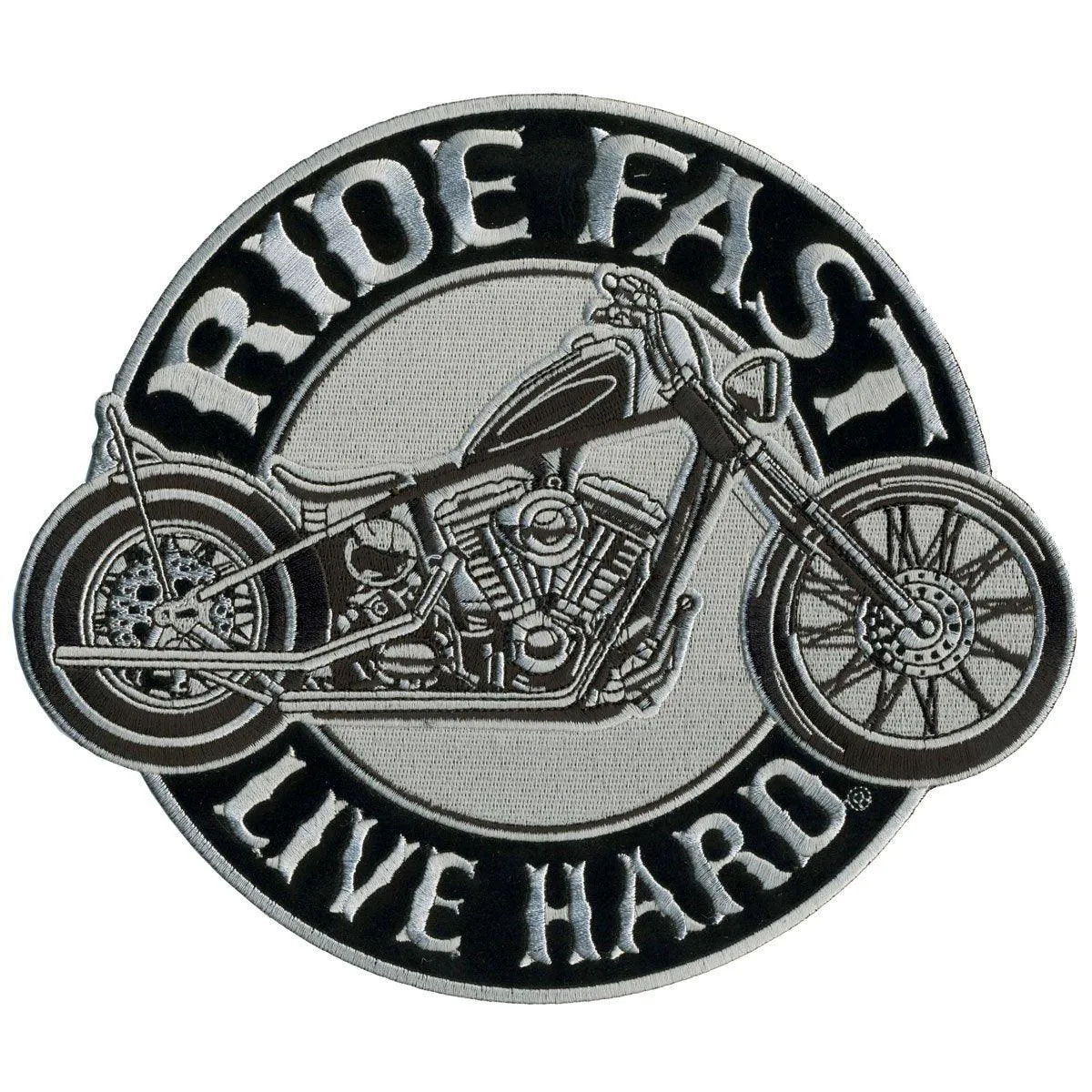 Hot Leathers Circle Bike 9" X 8" Patch