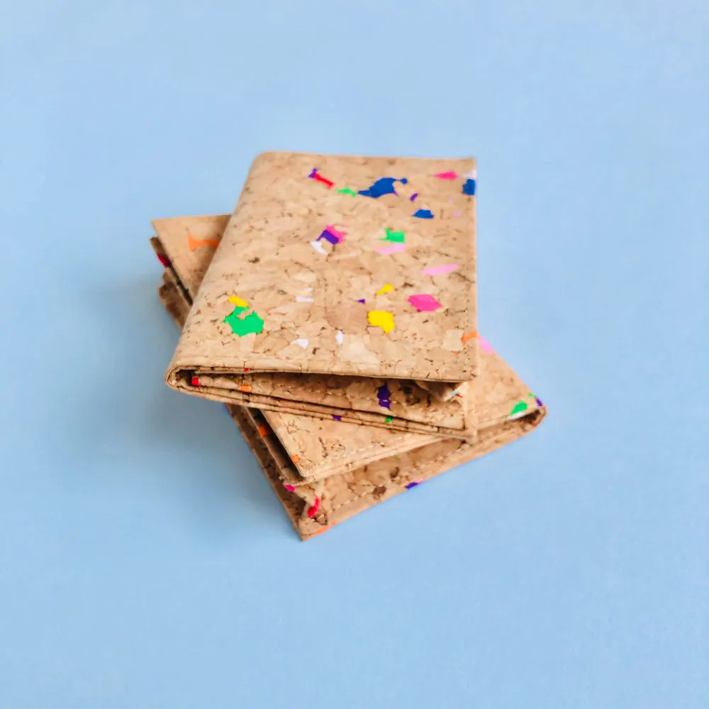 Kevin Bi-Fold Cork Card Holder in Vivid