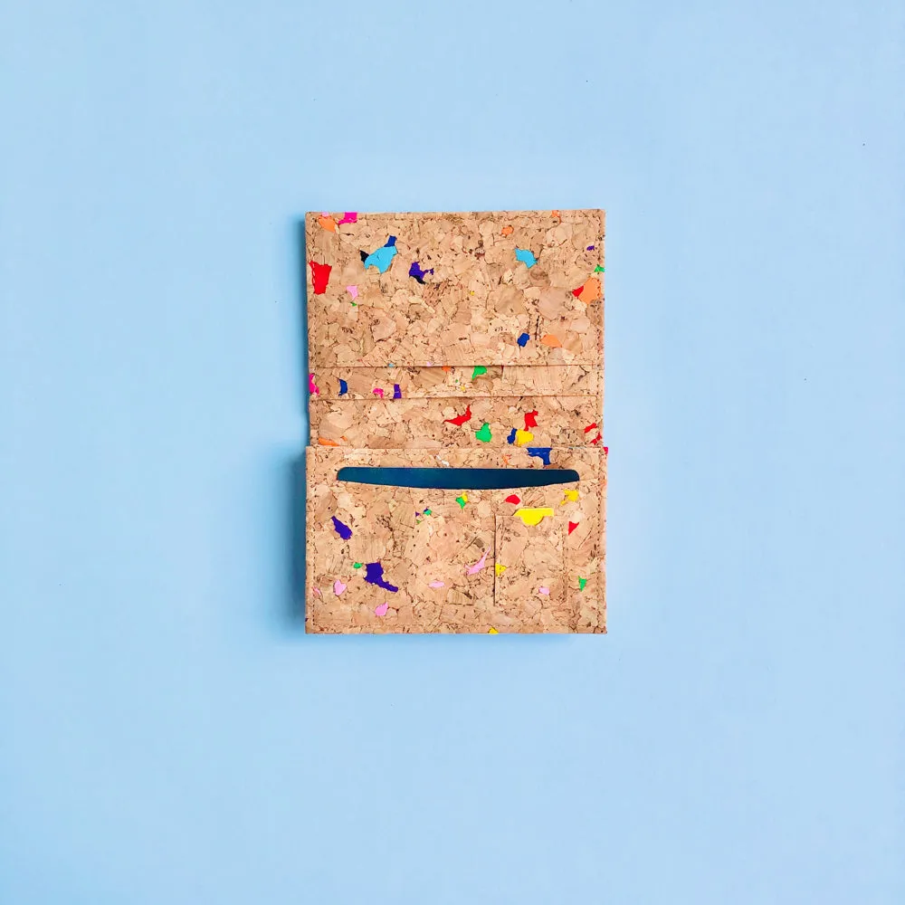 Kevin Bi-Fold Cork Card Holder in Vivid