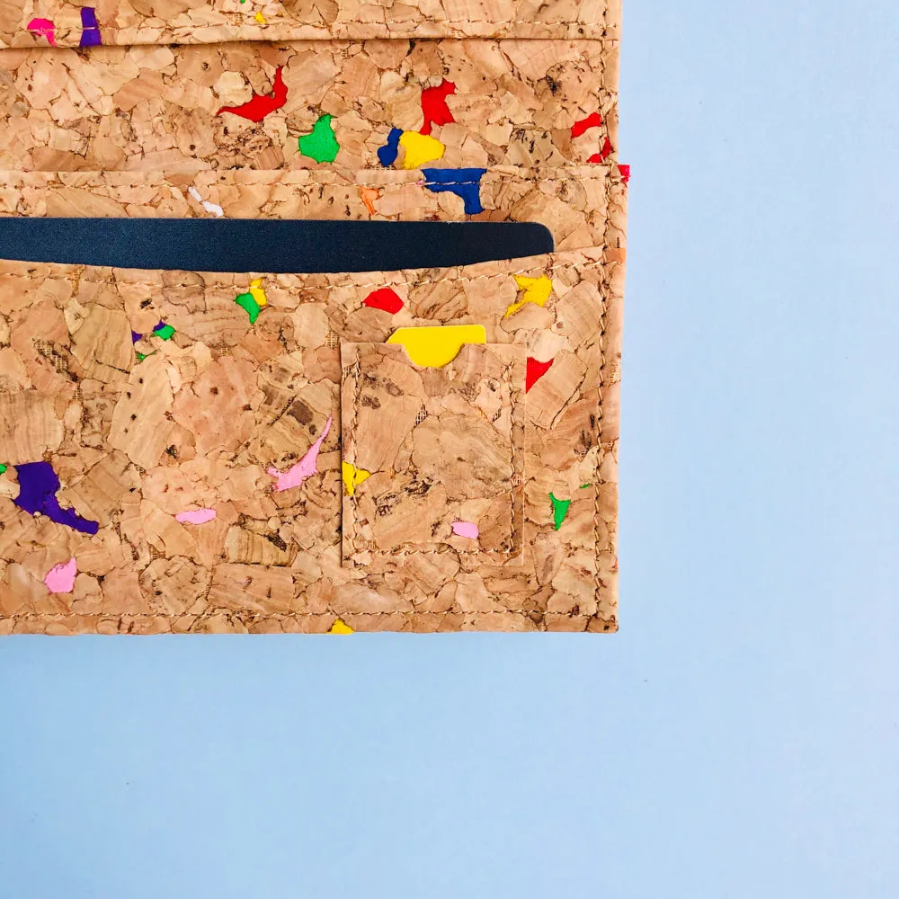 Kevin Bi-Fold Cork Card Holder in Vivid