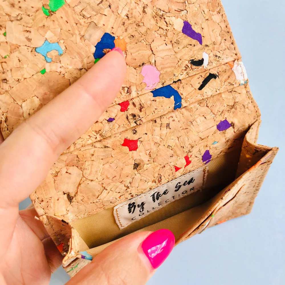 Kevin Bi-Fold Cork Card Holder in Vivid