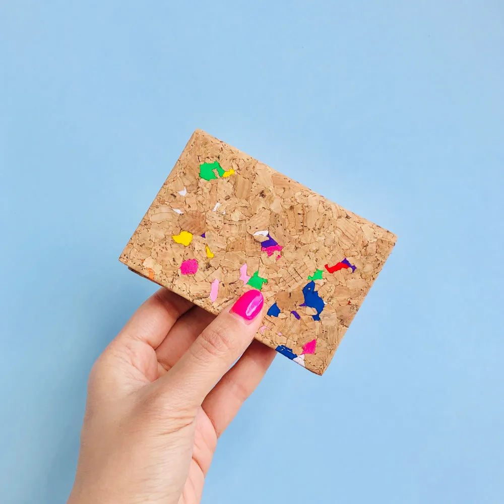 Kevin Bi-Fold Cork Card Holder in Vivid
