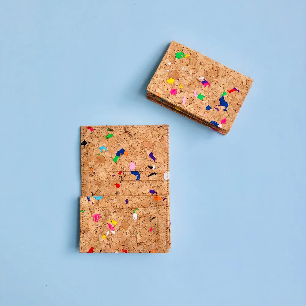 Kevin Bi-Fold Cork Card Holder in Vivid