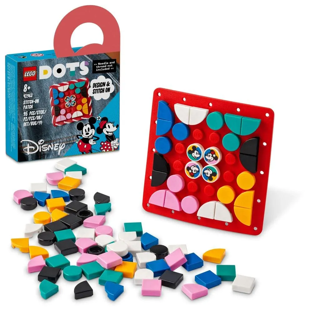 LEGO Dots Disney Mickey Mouse & Minnie Mouse Stitch-on Patch Building Kit For Ages 8 