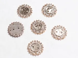 Light Golden Fancy Flower Plastic Beads - 35 mm