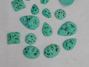 Light Turquoise Mix 2 Hole Plastic Stones