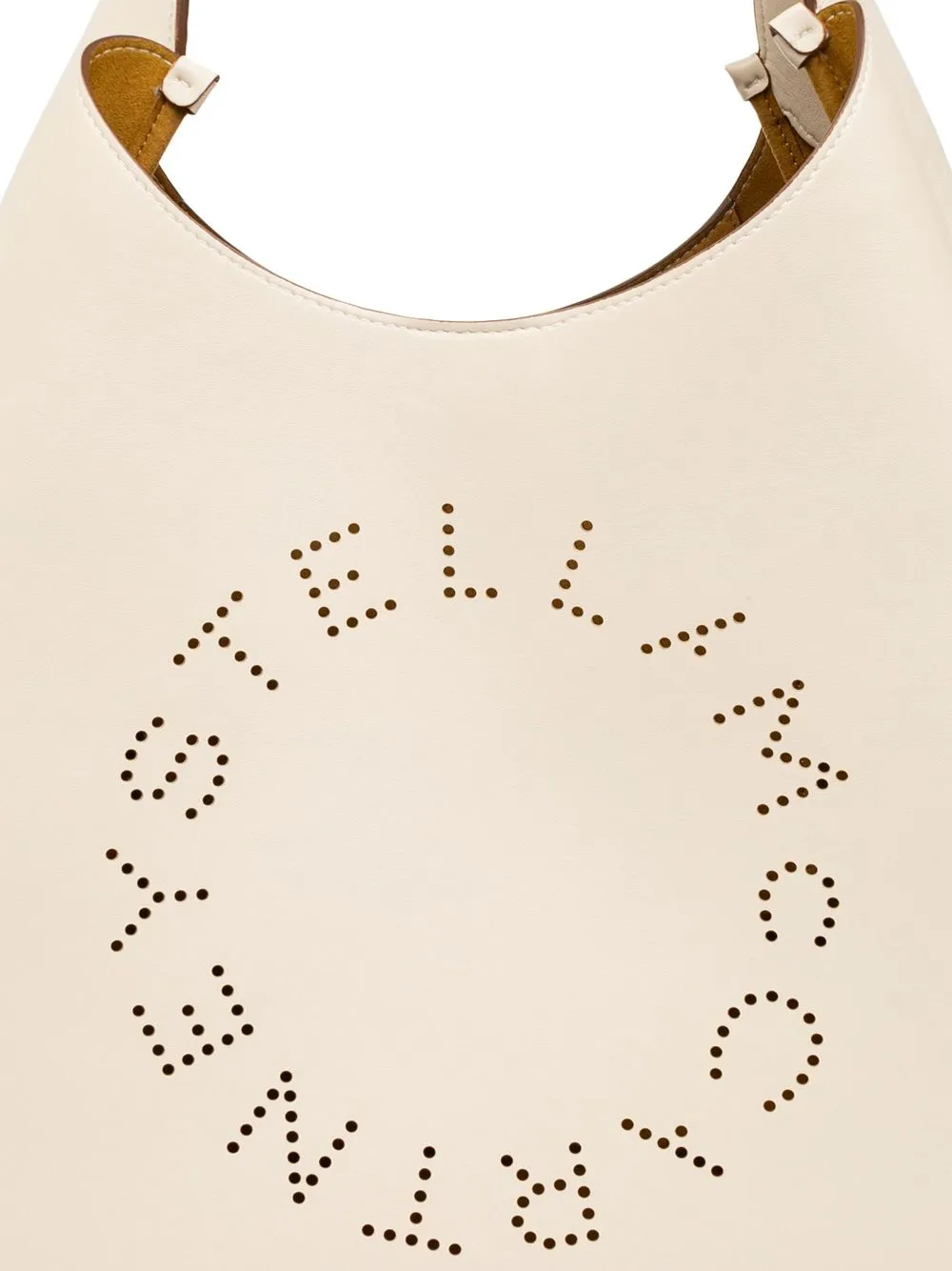logo-perforated faux-leather tote bag