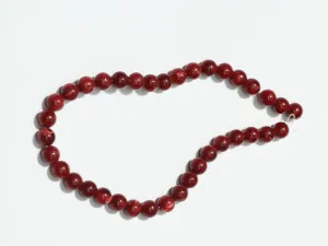 Maroon Circular Plastic Beads- 10 mm