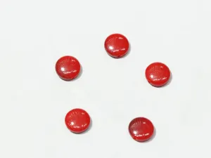 Maroon Designer Circular Plastic Beads - 15 mm