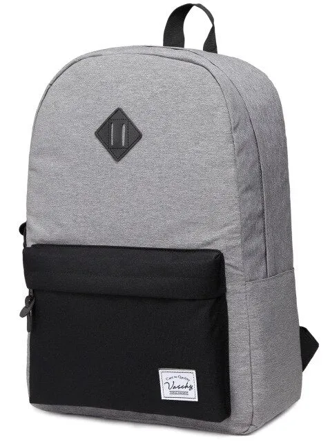 Men Backpack Gray Casual Rucksacks 15inch Laptop Backpacks College Student School Backpack Women Mochila bookbag