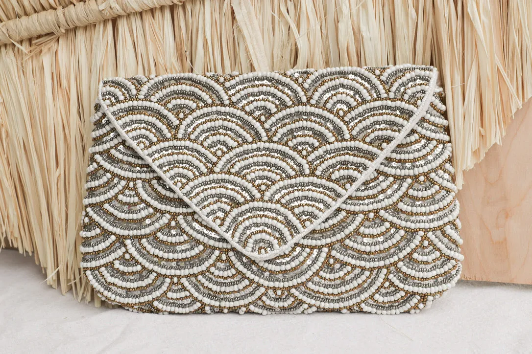 Mermaid Beaded Crossbody/Clutch