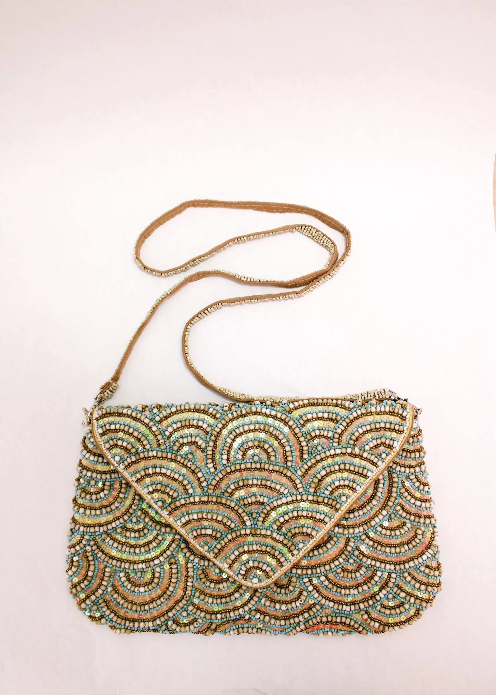 Mermaid Beaded Crossbody/Clutch