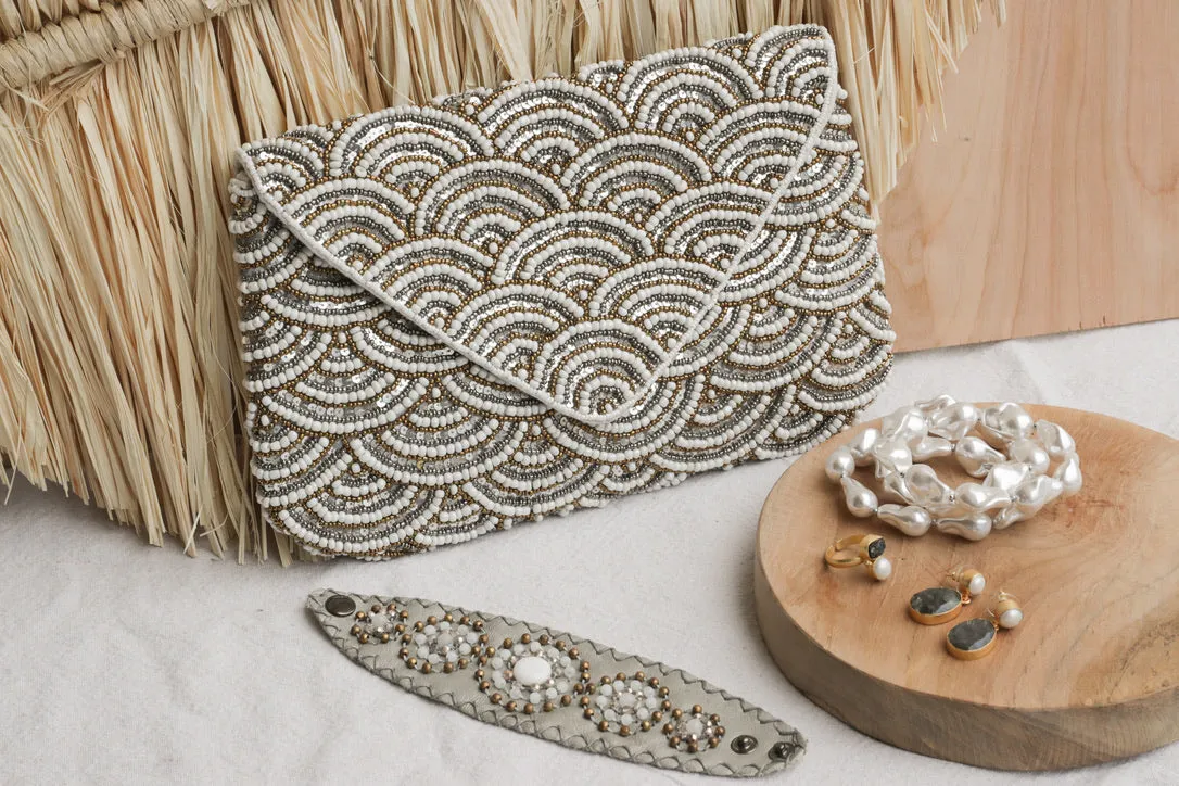 Mermaid Beaded Crossbody/Clutch