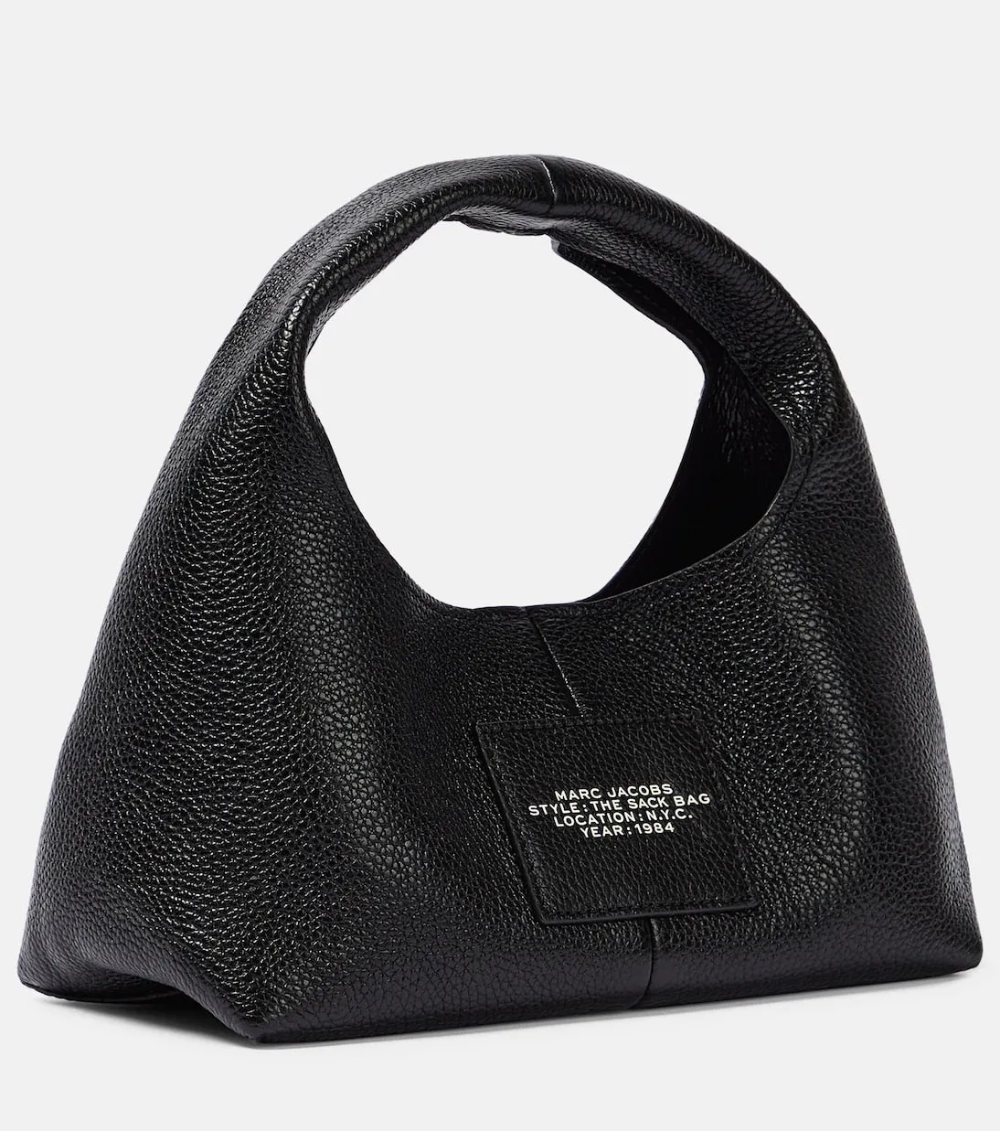 Mini the sack Marc Jacobs leather tote, black