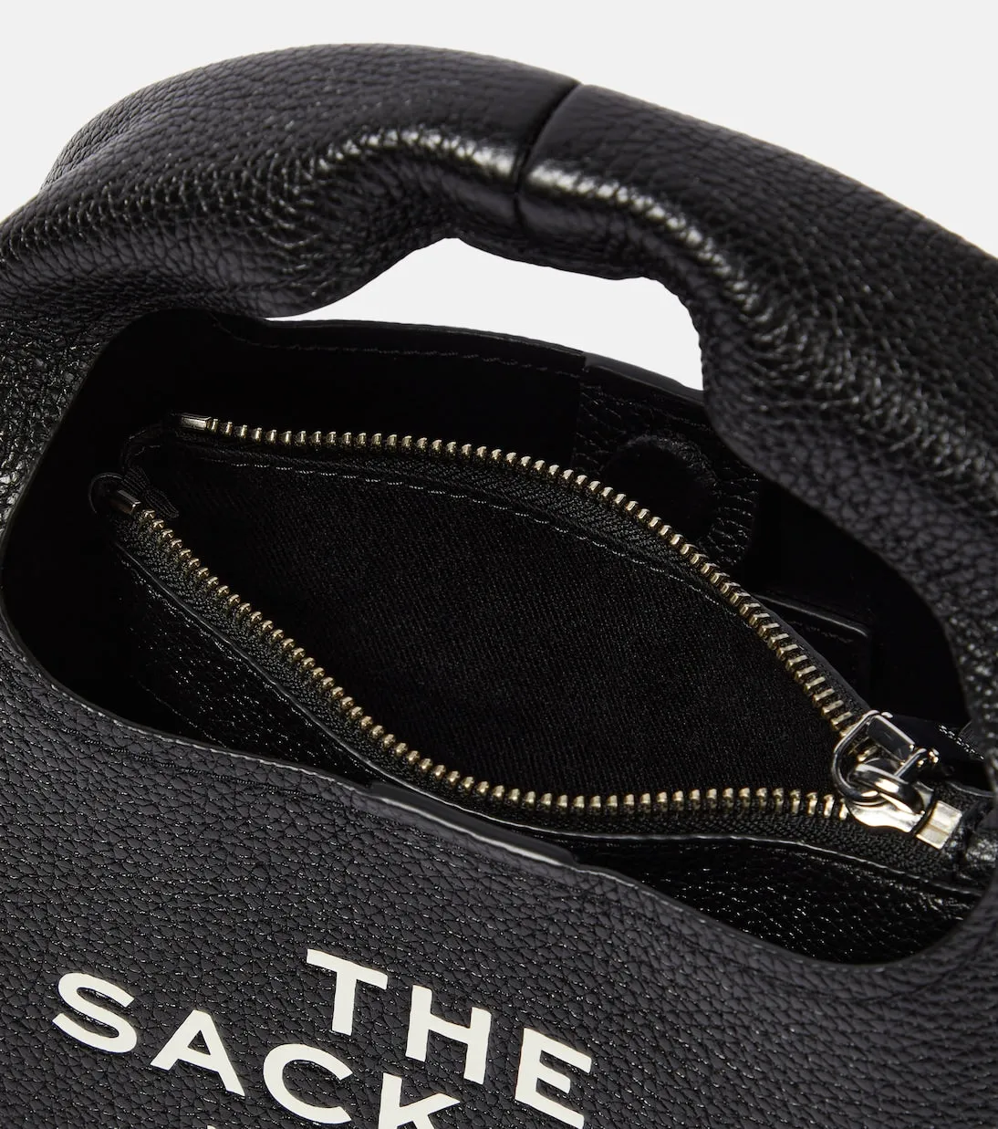 Mini the sack Marc Jacobs leather tote, black