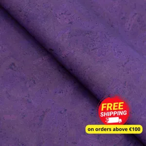 Natural Cork Chunk Fabric in Purple COF-524-D