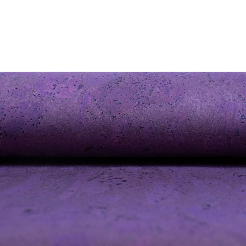 Natural Cork Chunk Fabric in Purple COF-524-D