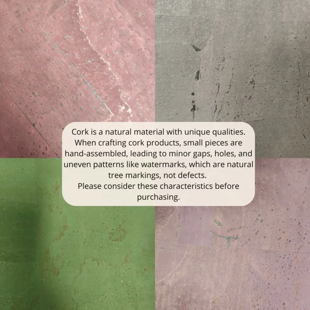 Natural Cork Chunk Fabric in Purple COF-524-D