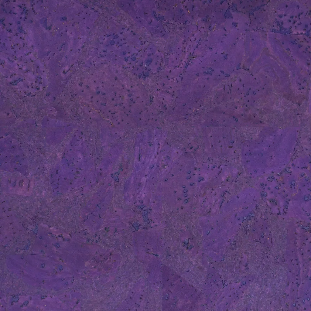Natural Cork Chunk Fabric in Purple COF-524-D