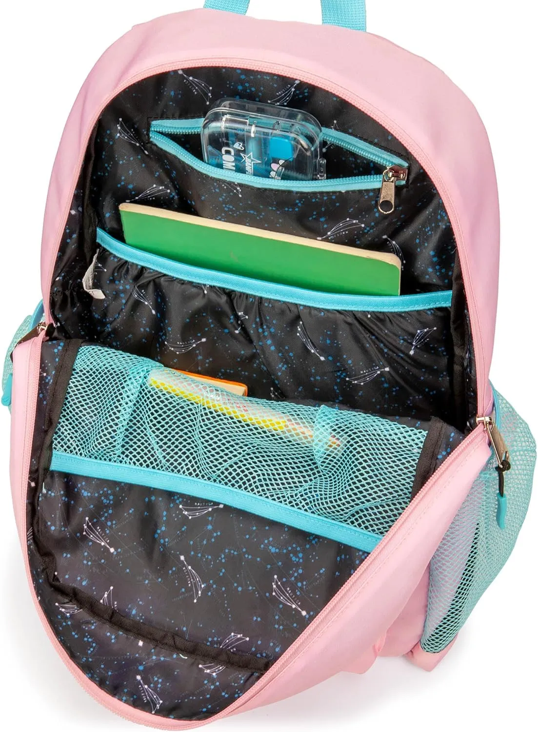 Nautica Kids Backpack for School | Kindergarten Elementary Kids Backpack | 16" Tall | Mermaid Tail