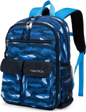 Nautica Kids Backpack for School | Kindergarten Elementary Kids Backpack | 16" Tall | Polar Camo