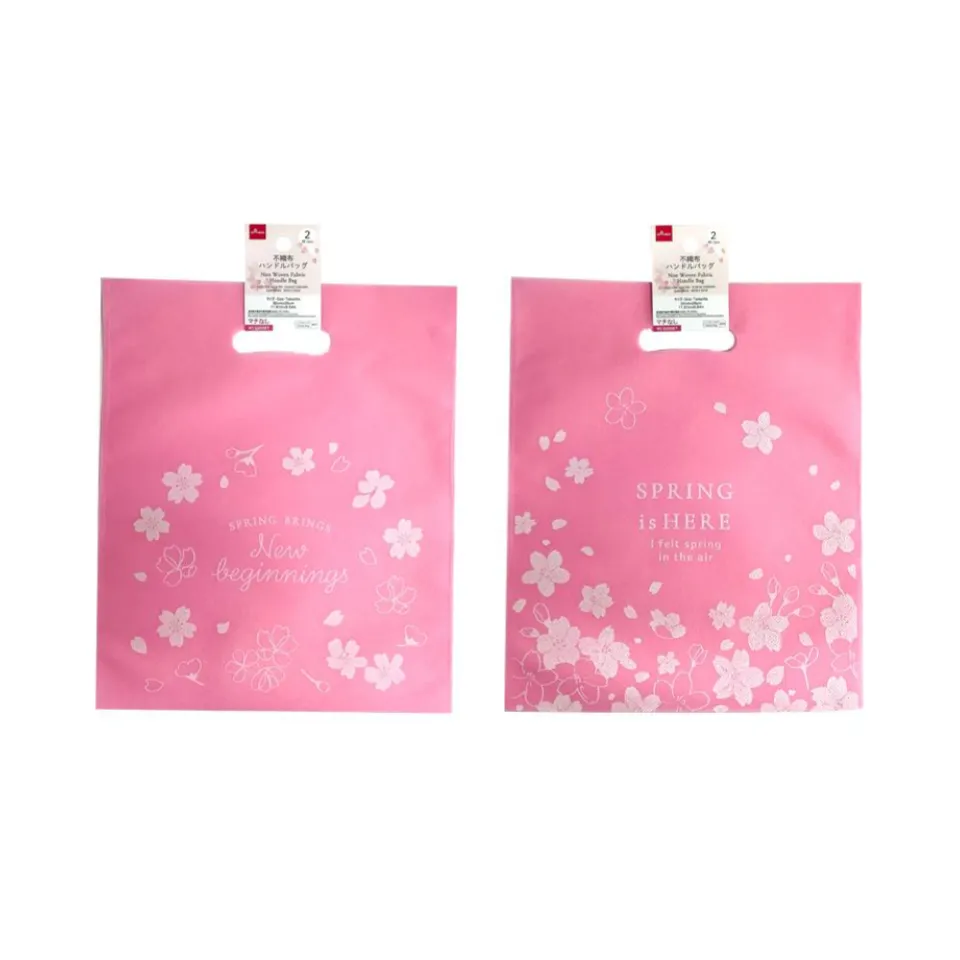 Non Woven Fabric Handle Bag Cherry Blossom 30cm x 25cm