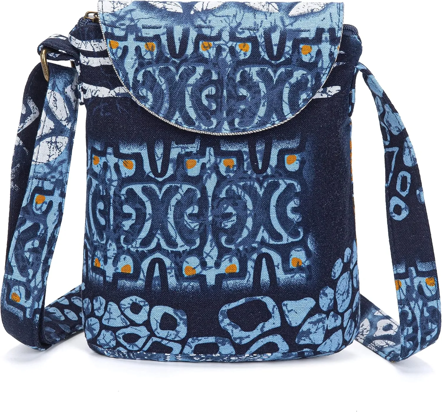 OPQRSTU Women's Retro Small Size Canvas Shoulder Bag Hippie Boho Crossbody Handbag