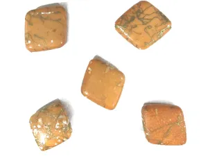 Orange Textured Kite Plastic Beads